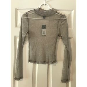 Silver Sheer Top